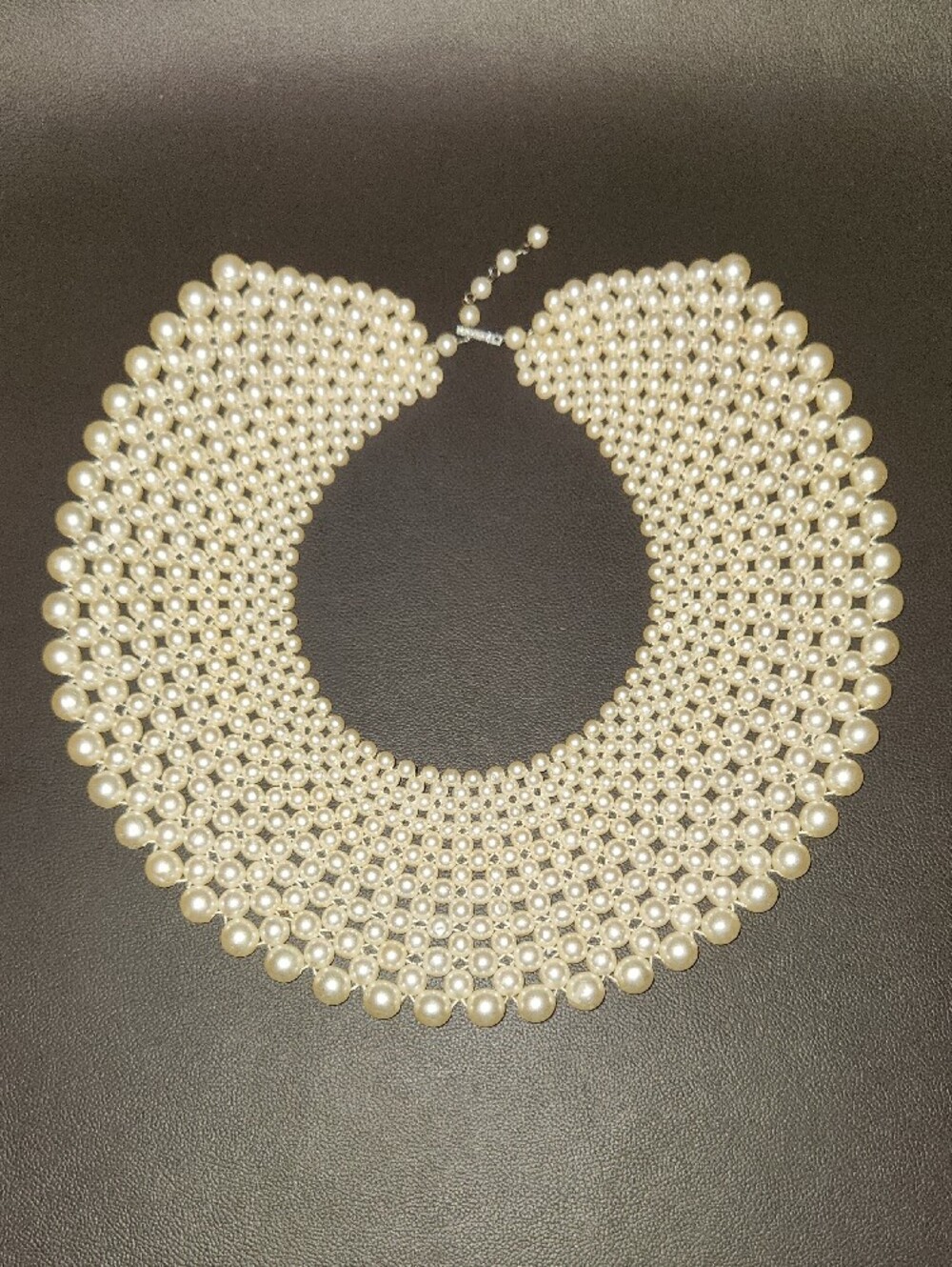 Vintage Faux Pearl Collar Necklace
